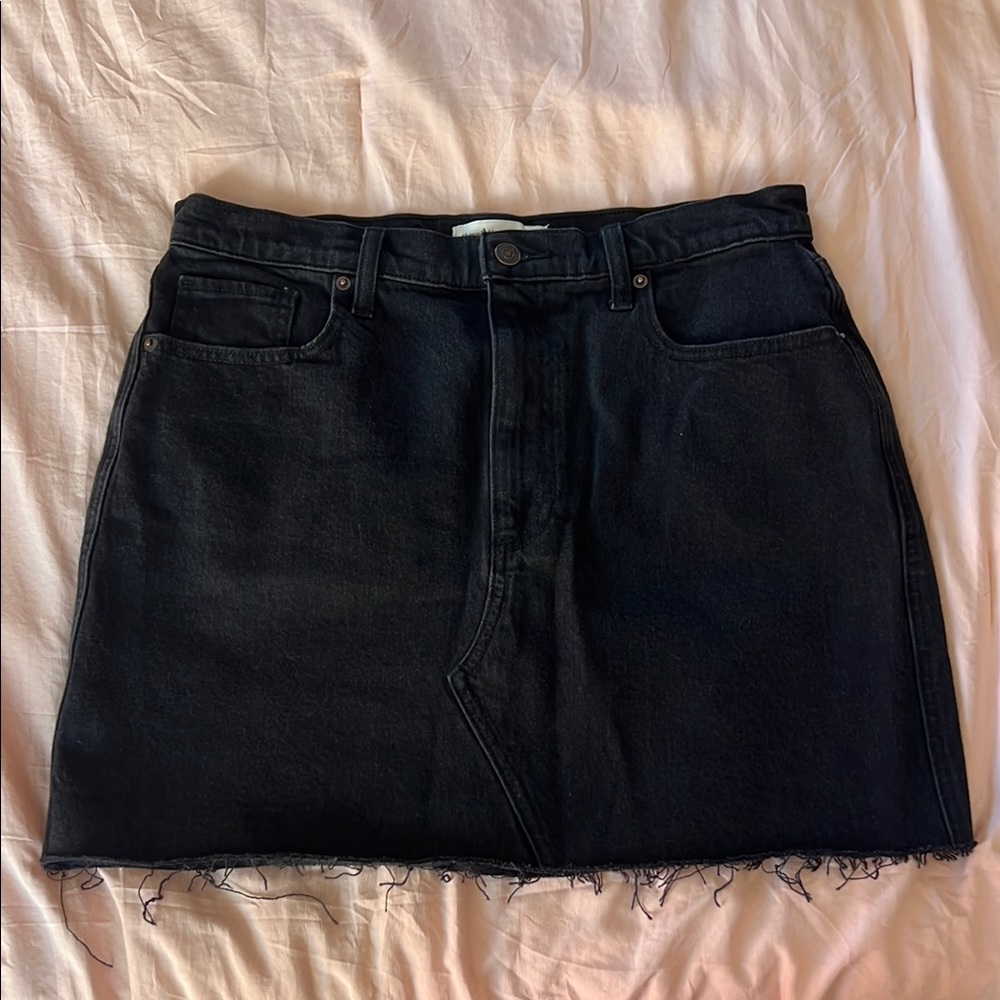 Black Denim Skirt